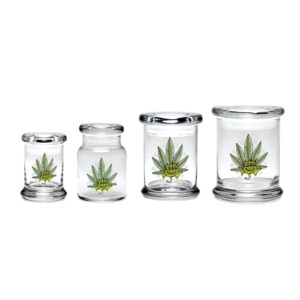 420 Jar with Pop-Top - Happy Leaf