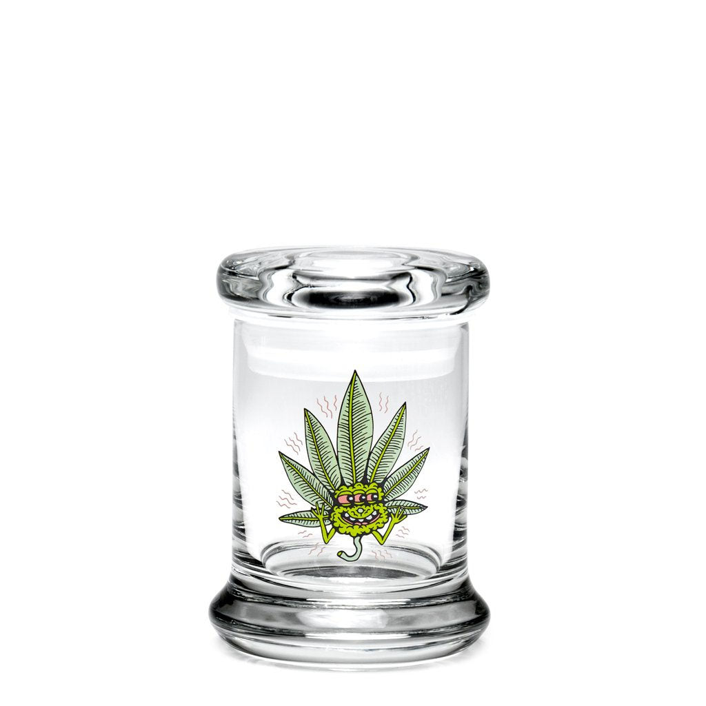 420 Jar with Pop-Top - Happy Leaf