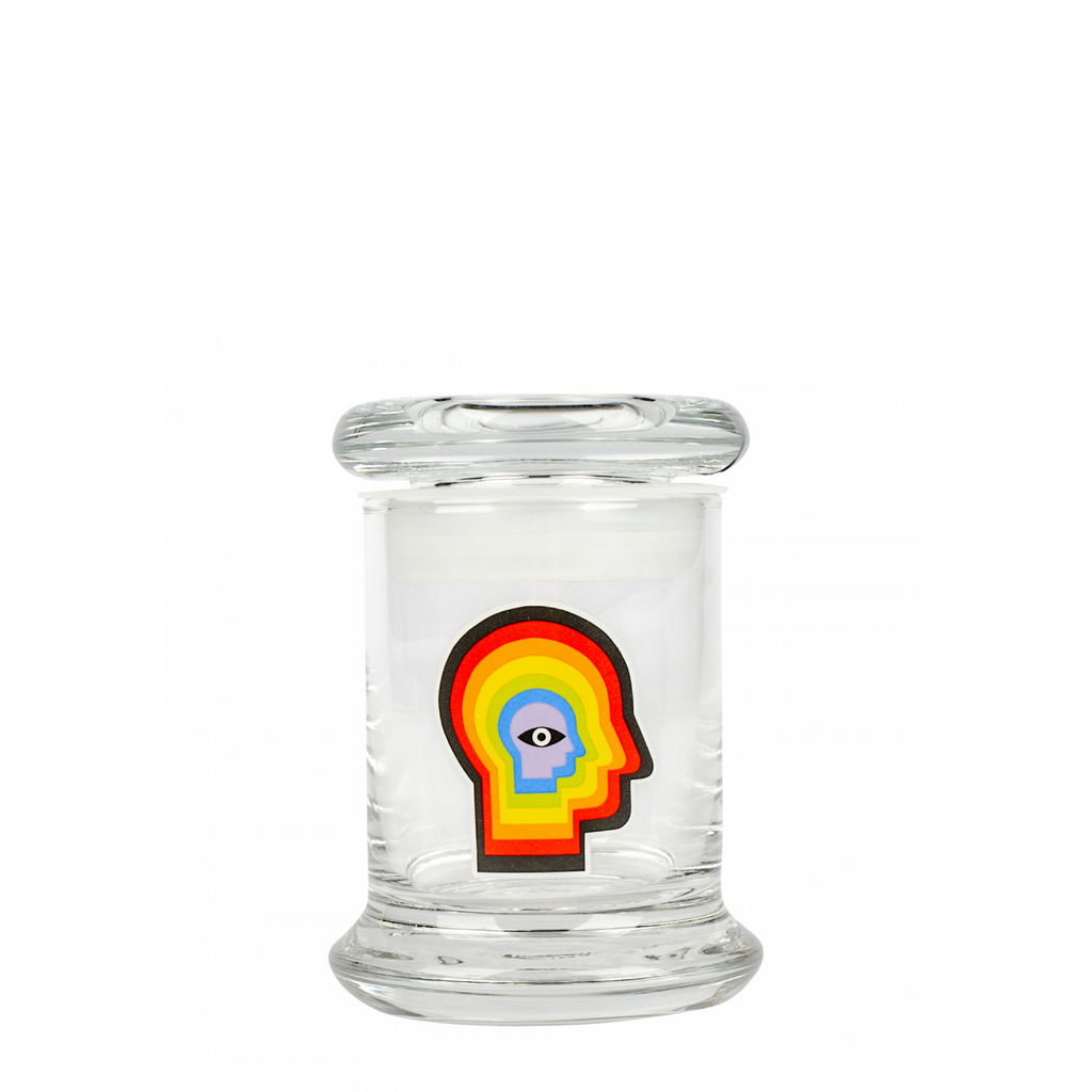 420 Jar with Pop-Top - Rainbow Mind