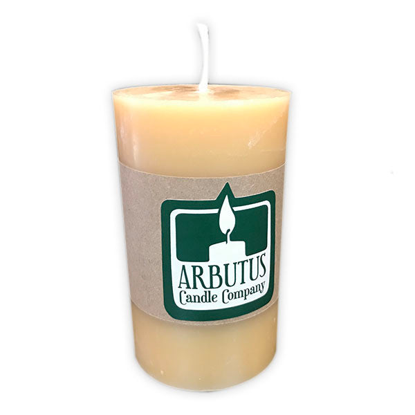 Standard 6" Beeswax Pillar Candle by Arbutus Candle Company