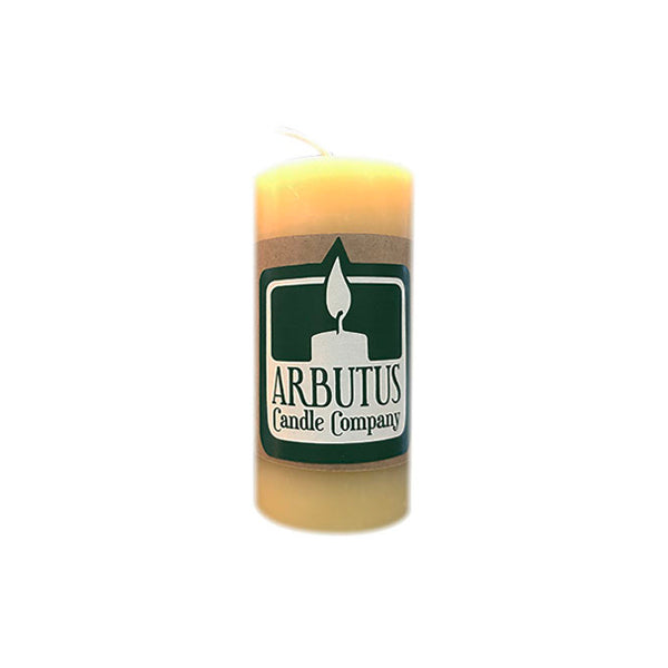 Skinny 4" Beeswax Pillar Candle by Arbutus Candle Company
