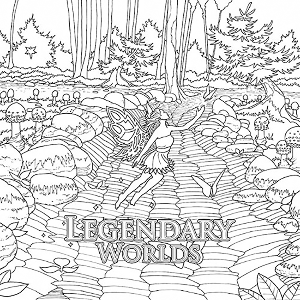 Legendary Worlds: Adult Coloring Book
