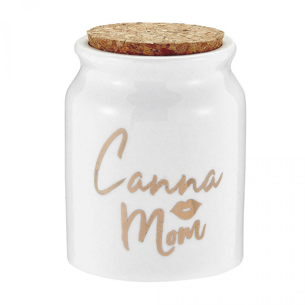 Canna Mom Ceramic Stash Jar