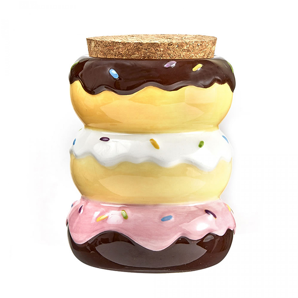 Ceramic Stash Jar - Donuts
