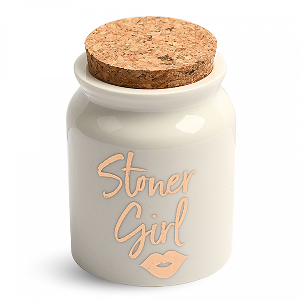 Stoner Girl Ceramic Stash Jar