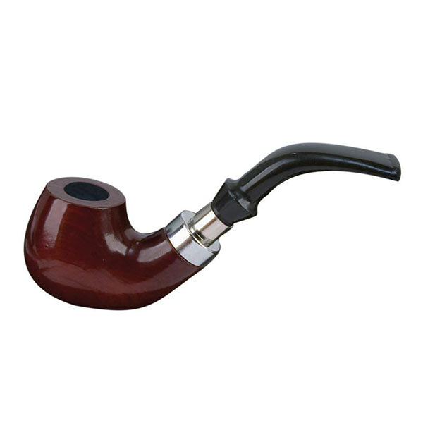 Classic Tobacco Pipe with Metal Ring