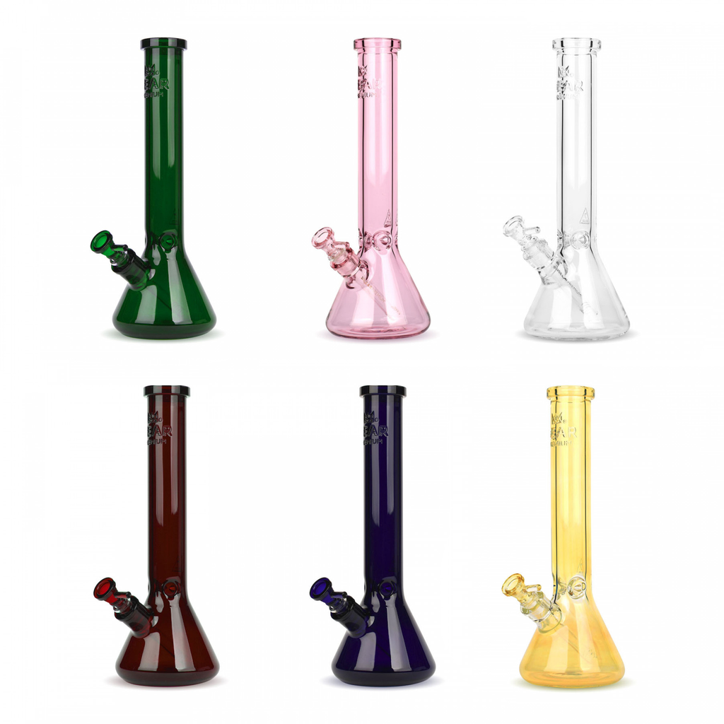 Colored 7mm Extra Thick Glass Bong - 15"