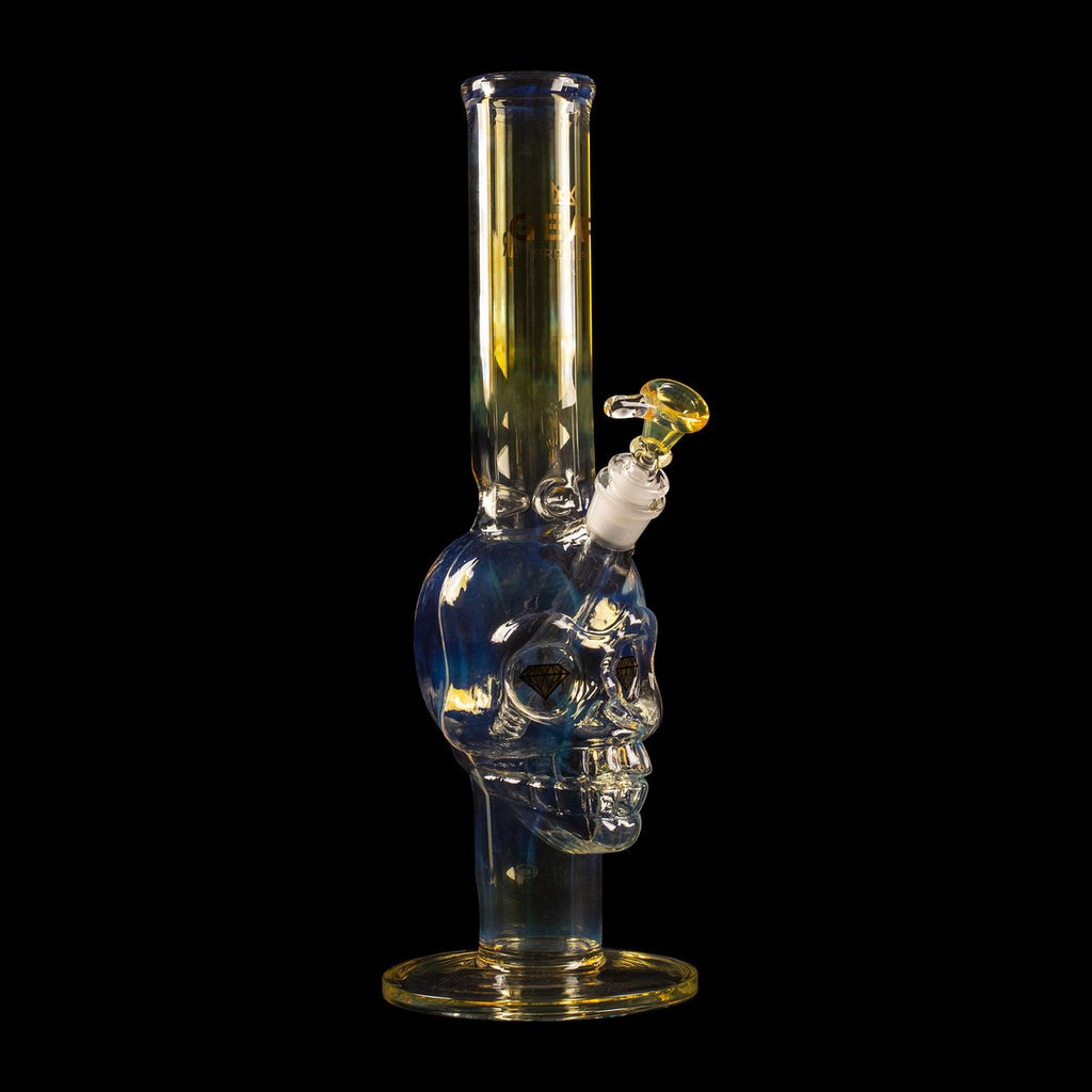 Skull Tube Bong in Color Changing