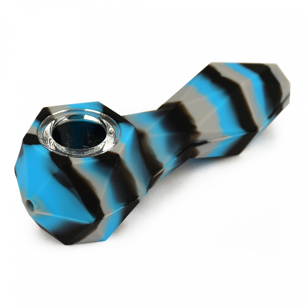 Faceted Silicone Hand Pipe