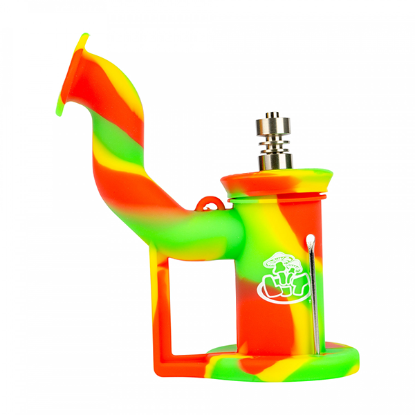LIT Silicone Bubbler Dab Rig with Titanium Nail
