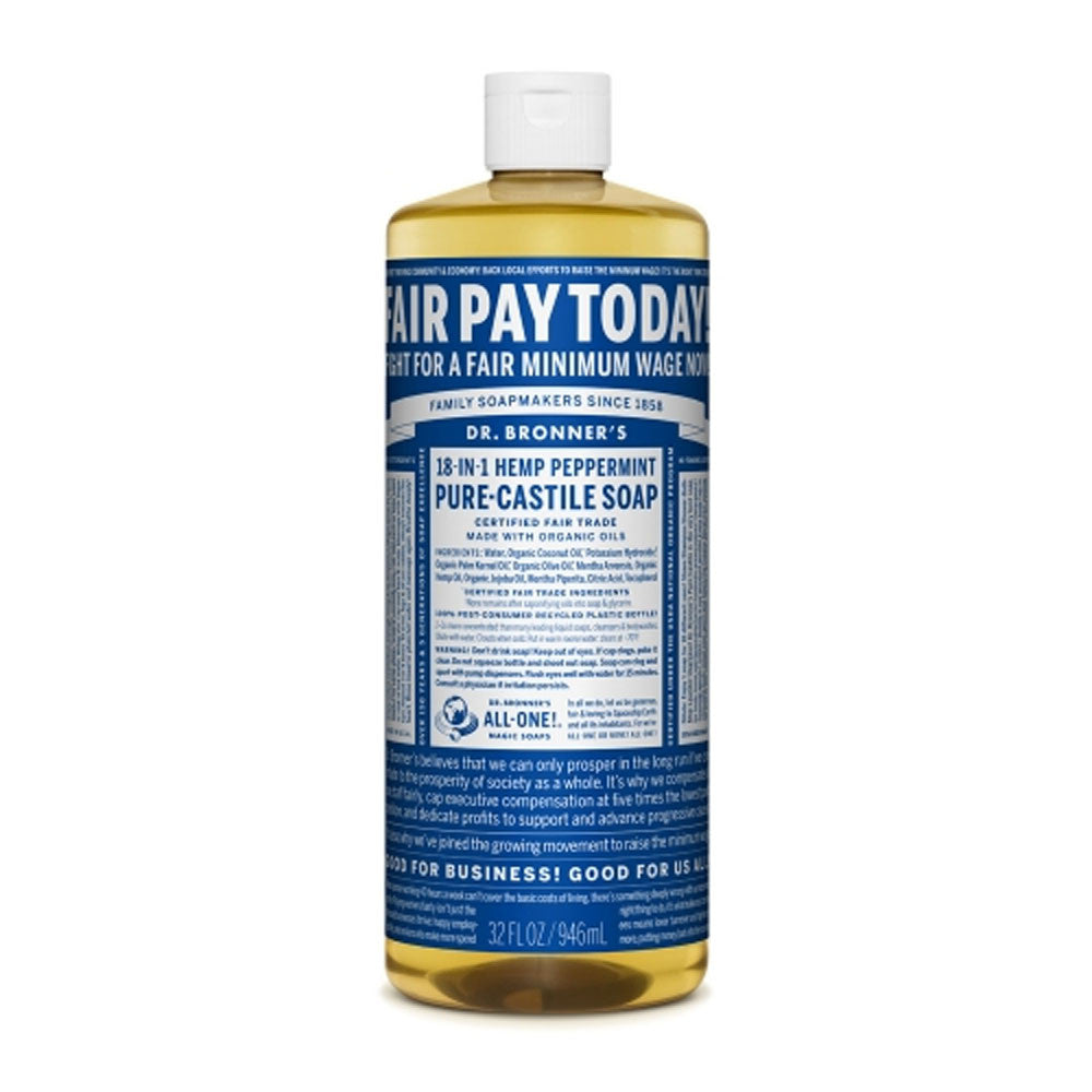 Peppermint Dr. Bronner's 18-in-One Liquid Soap