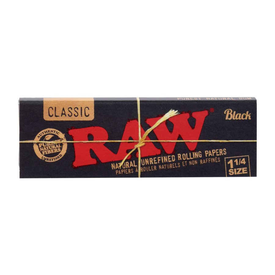 RAW Black Rolling Papers - 1¼ Size