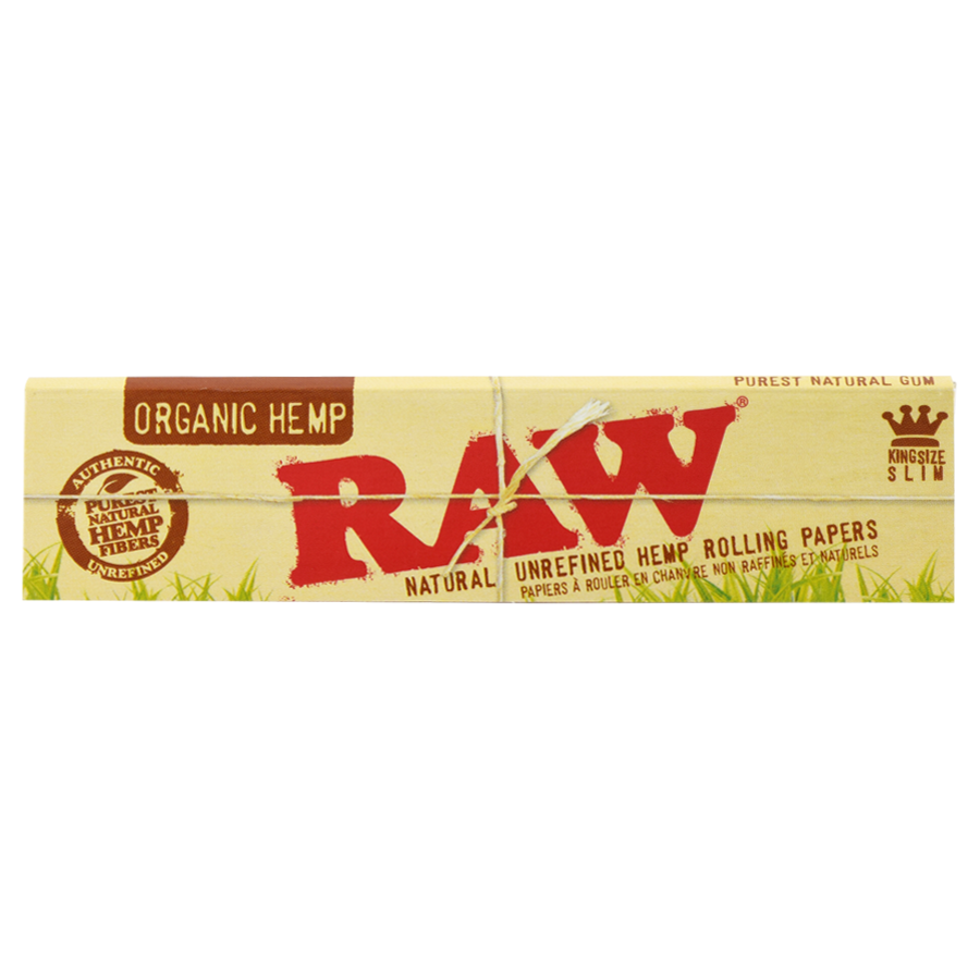 RAW Organic Hemp Natural Unbleached Rolling Papers - King Size Slim