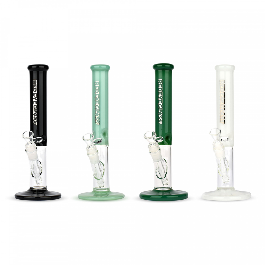 Frontside Straight Tube 11.5" Bong by Red Eye Glass