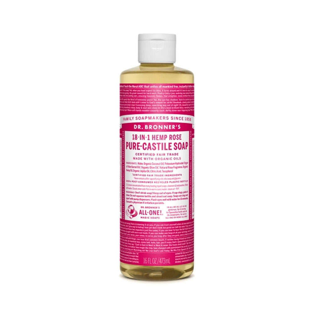 Rose Dr. Bronner's 18-in-One Liquid Soap
