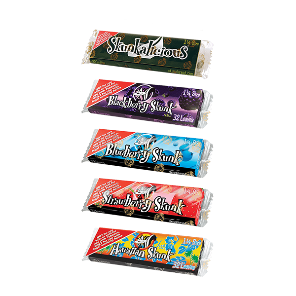 Skunk Brand Flavored Rolling Papers - Blueberry Skunk